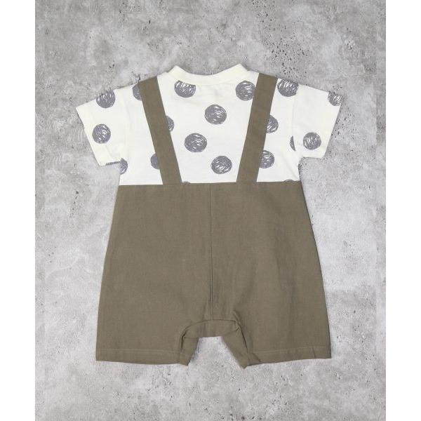 ●50％OFFセール●ディラッシュ　DILASH レイヤード風 ロンパース(70・80)子ども服　ベビー　赤ちゃん　男の子　女の子　半袖　半パン　ショートオール　ドット | DILASH | 04