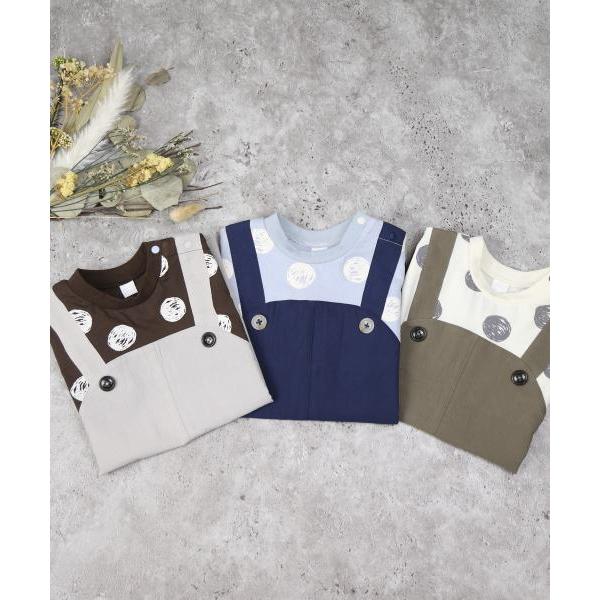 ●50％OFFセール●ディラッシュ　DILASH レイヤード風 ロンパース(70・80)子ども服　ベビー　赤ちゃん　男の子　女の子　半袖　半パン　ショートオール　ドット | DILASH | 06