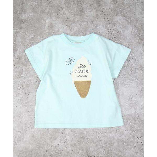 ディラッシュ　DILASH アイスクリーム柄 半袖Tシャツ (110・120・130)子ども服　女の子　男の子　小学生　キッズ　DL25ES006　ベージュ　ブラウン　ミント | DILASH | 04