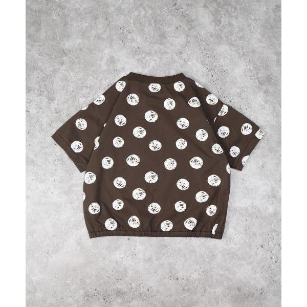 ディラッシュ　DILASH ドット柄　半袖Tシャツ (110・120・130)子ども服　女の子　男の子　小学生　キッズ　DL25ES008　水玉　サックス　オフホワイト　ブラウン | DILASH | 04