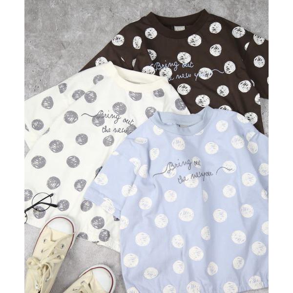 ●50％OFFセール●ディラッシュ　DILASH ドット柄　半袖Tシャツ (110・120・130)子ども服　女の子　男の子　小学生　キッズ　DL25ES008　水玉　サックス　オフホ | DILASH | 06