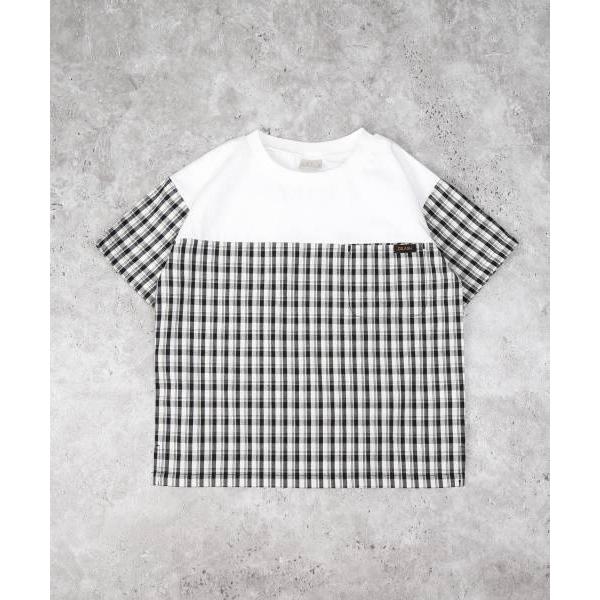 ●50％OFFセール●ディラッシュ　DILASH チェック柄 半袖 Tシャツ(110・120・130・140)子ども服　男の子　保育園　幼稚園　小学生　キッズ　切り替え　DL25ES010 | DILASH | 03