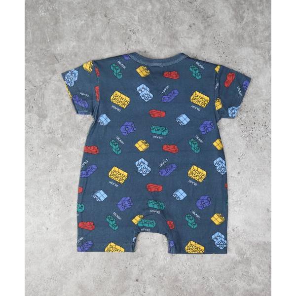 ディラッシュ　DILASH ブロック柄 ロンパース(70・80)子ども服　ベビー　赤ちゃん　男の子　ショートオール　カバーオール　カラフル　DL25ES020 | DILASH | 03