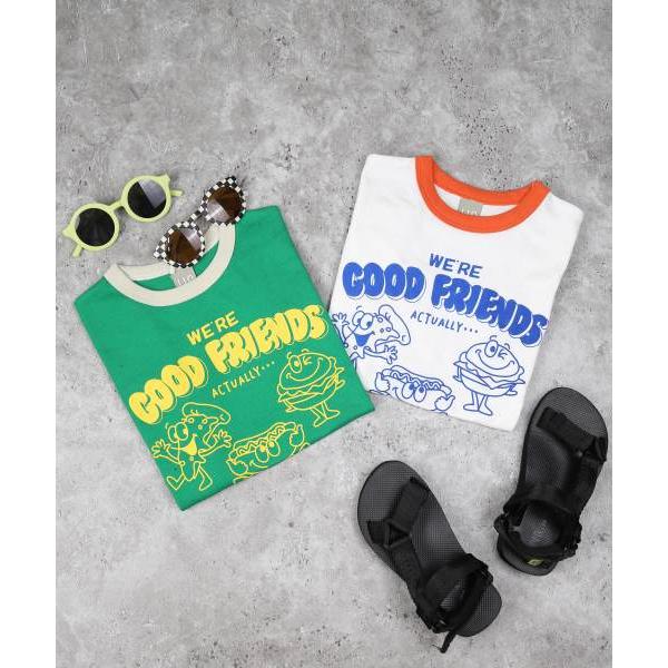 ディラッシュ　DILASH ファーストフード柄　半袖Ｔシャツ (110・120・130・140)子ども服　男の子　小学生　キッズ　ポップ　DL25ES023　オフホワイト　グリーン | DILASH | 05