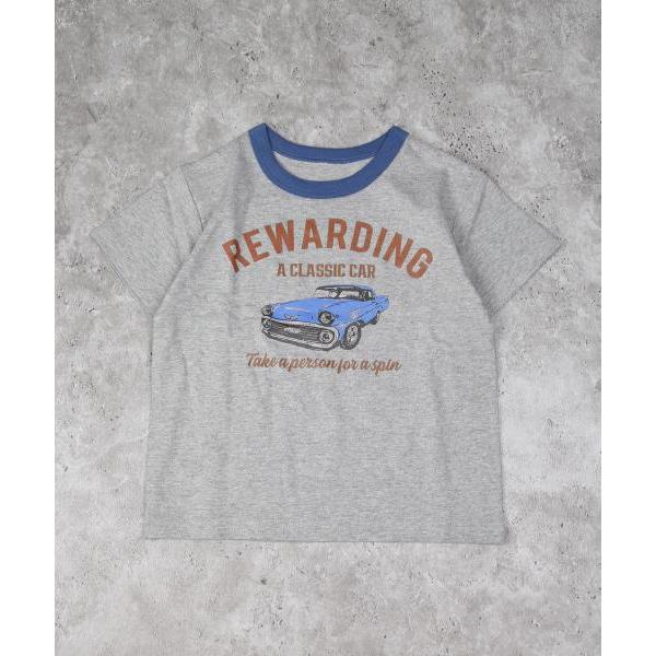 ディラッシュ　DILASH アメ車　半袖Tシャツ (110・120・130・140)子ども服　男の子　小学生　キッズ　くるま　DL25ES024　キナリ　グレー | DILASH | 01