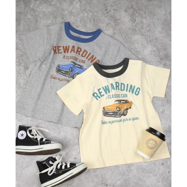 ディラッシュ　DILASH アメ車　半袖Tシャツ (110・120・130・140)子ども服　男の子　小学生　キッズ　くるま　DL25ES024　キナリ　グレー | DILASH | 04