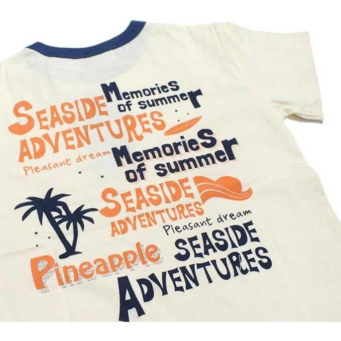 ●50％OFFセール●ディラッシュ　DILASH 南国風　半袖Tシャツ (110・120・130・140)子ども服　女の子　男の子　小学生　キッズ　海　DL25ES025　キナリ　サック | DILASH | 04