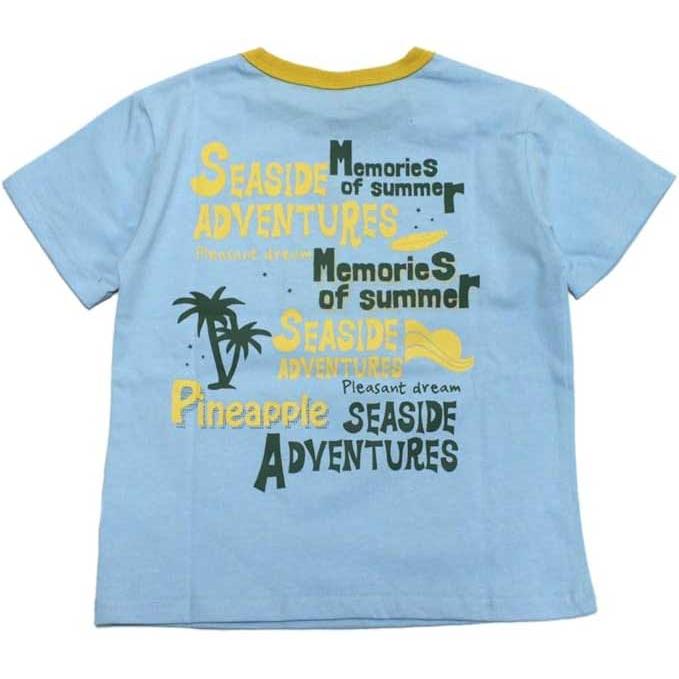 ●50％OFFセール●ディラッシュ　DILASH 南国風　半袖Tシャツ (110・120・130・140)子ども服　女の子　男の子　小学生　キッズ　海　DL25ES025　キナリ　サック | DILASH | 06