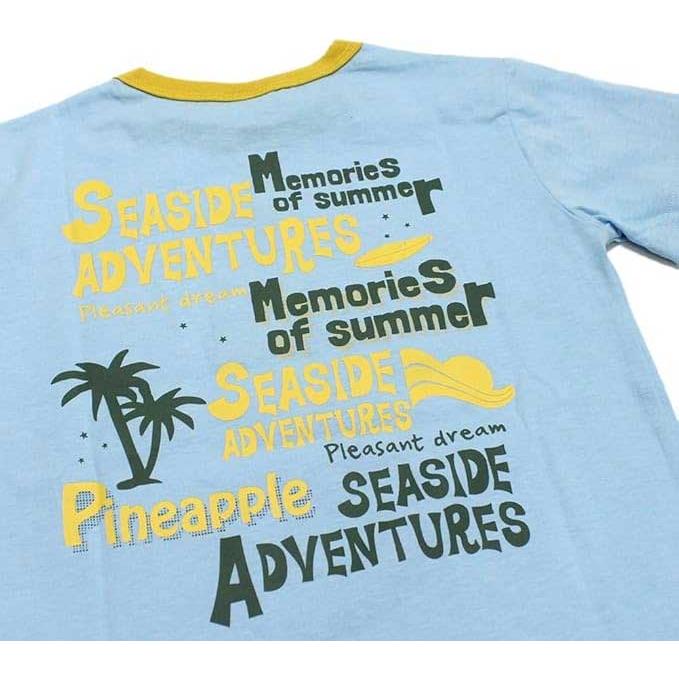 ●50％OFFセール●ディラッシュ　DILASH 南国風　半袖Tシャツ (110・120・130・140)子ども服　女の子　男の子　小学生　キッズ　海　DL25ES025　キナリ　サック | DILASH | 09