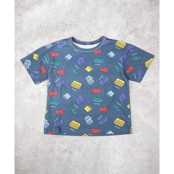●50％OFFセール●ディラッシュ　DILASH ブロック柄 半袖 Tシャツ(90・100・110・120)子ども服　男の子　幼児　保育園　幼稚園　小学生　キッズ　総柄　DL25ES02 | DILASH | 03