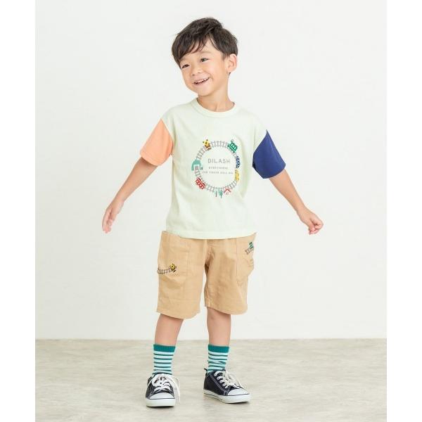 ディラッシュ　DILASH 電車 半袖 Tシャツ(90・100・110・120・130)子ども服　男の子　幼児　保育園　幼稚園　小学生　キッズ　DL25ES031 | DILASH | 01
