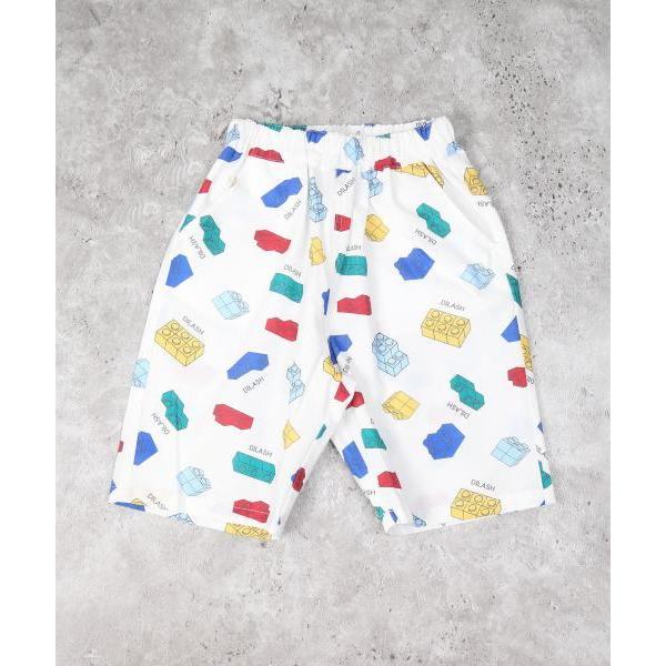 ●50％OFFセール●ディラッシュ　DILASH ブロック柄　5分丈　パンツ(90・100・110・120・130)子ども服　男の子　保育園　幼稚園　キッズ　ハーフパンツ　ズボン | DILASH | 01