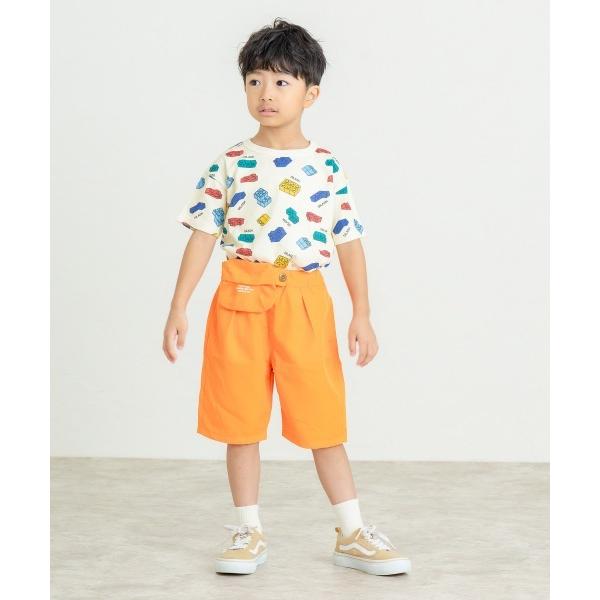 ディラッシュ　DILASH ポーチ付き　5分丈 パンツ(110・120・130・140)子ども服　男の子　小学生　キッズ　ハーフパンツ　ズボン　半ズボン　ブルー　オレンジ | DILASH | 01