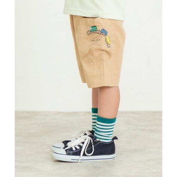 ディラッシュ　DILASH 電車　刺繍　5分丈　パンツ (110・120・130・140)子ども服　男の子　幼児　小学生　キッズ　半ズボン　ズボン　ハーフパンツ　DL25ES045 | DILASH | 02