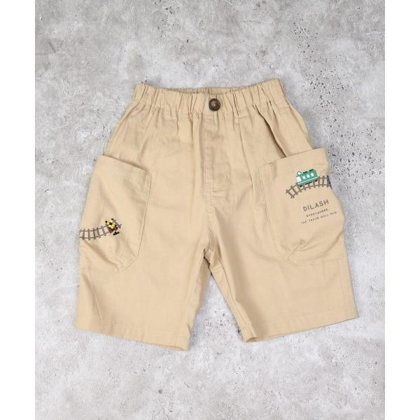 ディラッシュ　DILASH 電車　刺繍　5分丈　パンツ (110・120・130・140)子ども服　男の子　幼児　小学生　キッズ　半ズボン　ズボン　ハーフパンツ　DL25ES045 | DILASH | 04