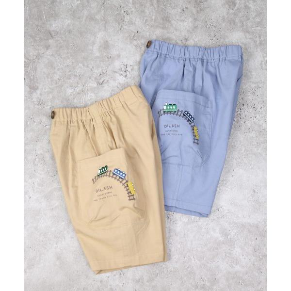 ディラッシュ　DILASH 電車　刺繍　5分丈　パンツ (110・120・130・140)子ども服　男の子　幼児　小学生　キッズ　半ズボン　ズボン　ハーフパンツ　DL25ES045 | DILASH | 08