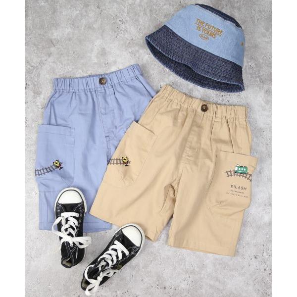 ディラッシュ　DILASH 電車　刺繍　5分丈　パンツ (110・120・130・140)子ども服　男の子　幼児　小学生　キッズ　半ズボン　ズボン　ハーフパンツ　DL25ES045 | DILASH | 09