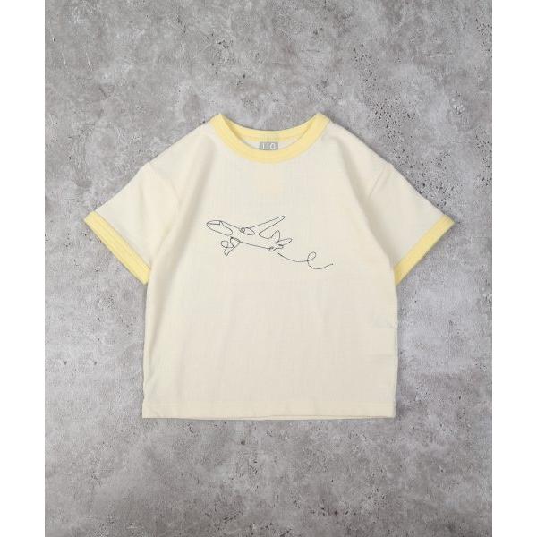 ディラッシュ　DILASH　飛行機　半袖　Tシャツ(110・120・130・140）子ども服　小学生　キッズ　男の子　シンプル　刺繍　チャコールグレー　オフホワイト | DILASH | 05