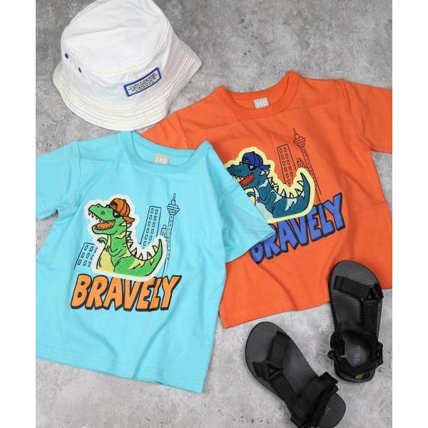 ディラッシュ　DILASH　恐竜ワッペン　半袖　Tシャツ(90・100・110・120）子ども服　幼児　保育園　幼稚園　小学生　キッズ　男の子　恐竜　ビタミンカラー | DILASH | 04