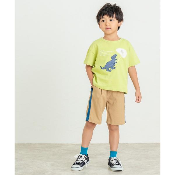 ディラッシュ　DILASH　恐竜　半袖　Tシャツ(110・120・130）子ども服　小学生　キッズ　男の子　男子　ティラノサウルス　オシャレ　ポップ　DL25ES110 | DILASH | 01