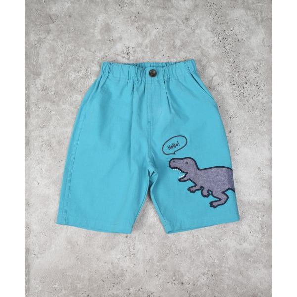 ディラッシュ　DILASH　恐竜　アップリケ　5分丈　パンツ(110・120・130）子ども服　幼児　キッズ　ハーフパンツ　ズボン　半ズボン　ポケット付き　綿100% | DILASH | 02