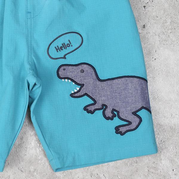 ディラッシュ　DILASH　恐竜　アップリケ　5分丈　パンツ(110・120・130）子ども服　幼児　キッズ　ハーフパンツ　ズボン　半ズボン　ポケット付き　綿100% | DILASH | 04