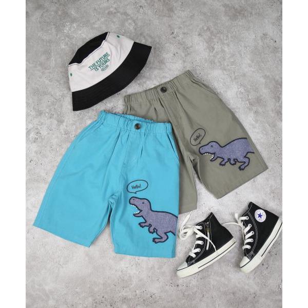 ディラッシュ　DILASH　恐竜　アップリケ　5分丈　パンツ(110・120・130）子ども服　幼児　キッズ　ハーフパンツ　ズボン　半ズボン　ポケット付き　綿100% | DILASH | 05