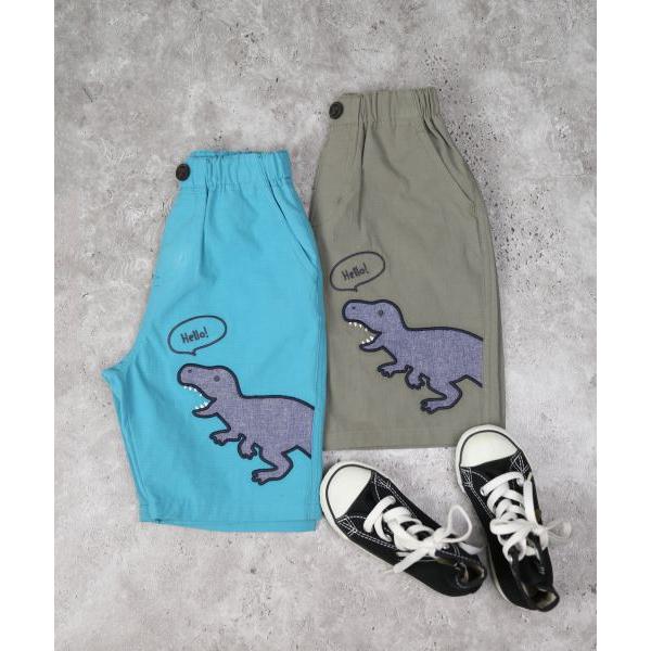 ディラッシュ　DILASH　恐竜　アップリケ　5分丈　パンツ(110・120・130）子ども服　幼児　キッズ　ハーフパンツ　ズボン　半ズボン　ポケット付き　綿100% | DILASH | 06