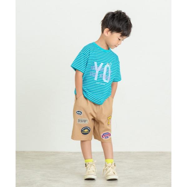 ディラッシュ　DILASH　カラーデニムワッペン　5分丈　パンツ(110・120・130・140）子ども服　ハーフパンツ　ズボン　半ズボン　ポケット付き　綿100% | DILASH | 01