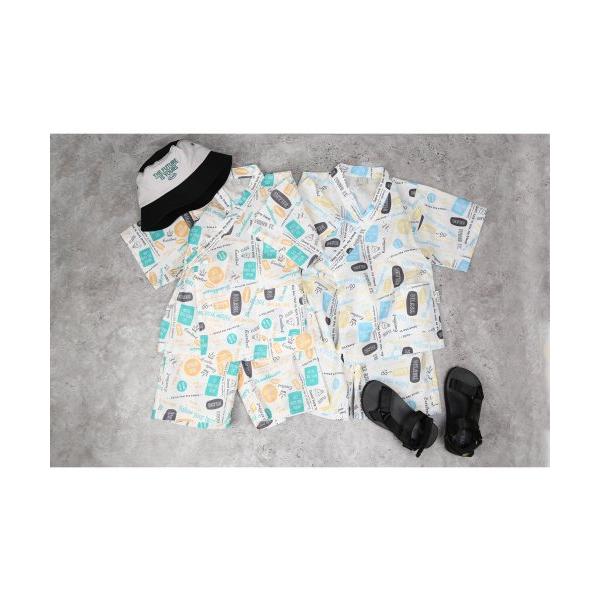 ●50％OFFセール●ディラッシュ　DILASH　ロゴ総柄　甚平 （  110　120　130　140  ）小学生　キッズ　男の子　浴衣　夏祭り　お祭り　アウトレット　セール | DILASH | 11