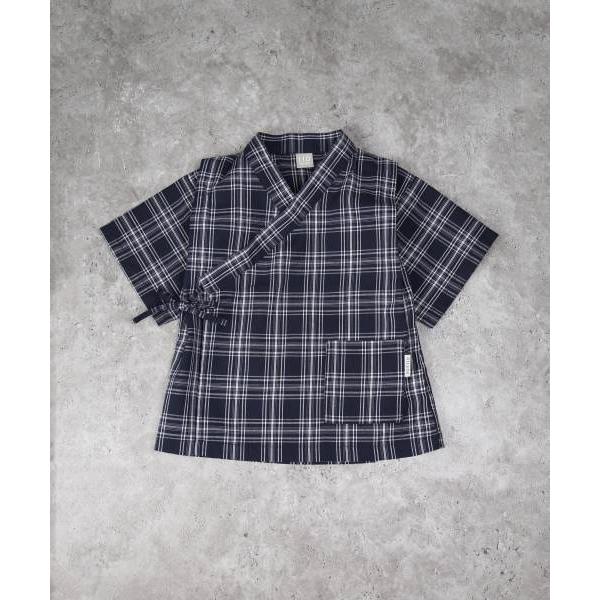 ●50％OFFセール●ディラッシュ　DILASH　チェック柄　ドット柄　甚平 （  110　120　130　140  ）小学生　キッズ　男の子　お祭り　アウトレット　セール | DILASH | 07