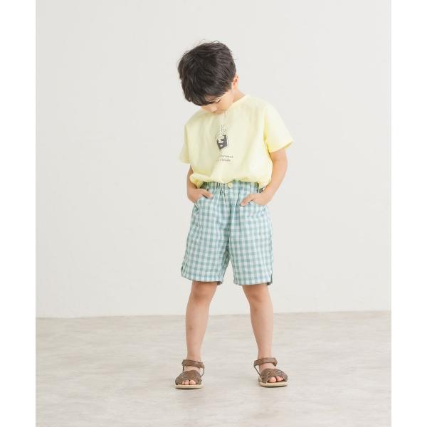 ディラッシュ　DILASH　ギンガムチェック柄　パンツ (90・100・110・120・130・140） ハーフパンツ　ズボン　幼児　キッズ　保育園　幼稚園　小学生　男の子 | DILASH | 01