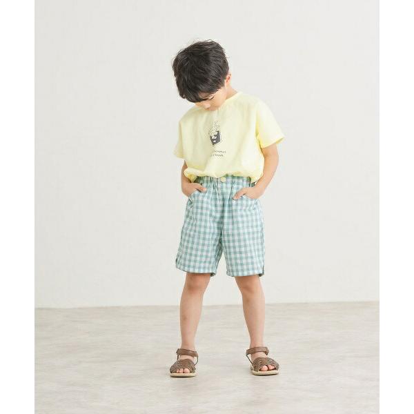 ディラッシュ　DILASH　ギンガムチェック柄　パンツ (90・100・110・120・130・140） ハーフパンツ　ズボン　幼児　キッズ　保育園　幼稚園　小学生　男の子 | DILASH | 01