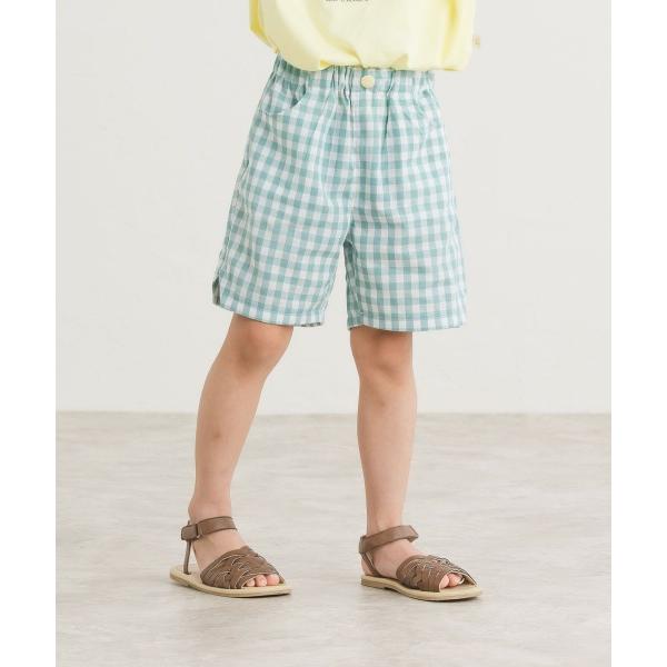 ディラッシュ　DILASH　ギンガムチェック柄　パンツ (90・100・110・120・130・140） ハーフパンツ　ズボン　幼児　キッズ　保育園　幼稚園　小学生　男の子 | DILASH | 02