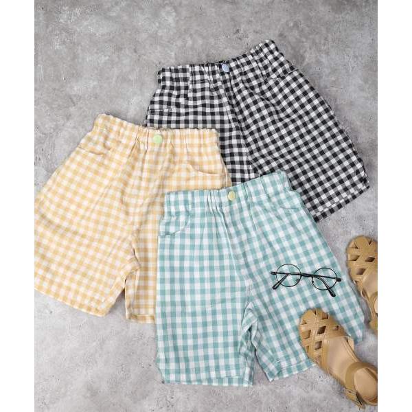 ディラッシュ　DILASH　ギンガムチェック柄　パンツ (90・100・110・120・130・140） ハーフパンツ　ズボン　幼児　キッズ　保育園　幼稚園　小学生　男の子 | DILASH | 08