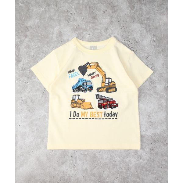 ディラッシュ　DILASH　働く車 半袖Tシャツ  (90・100・110・120・130・140) 子ども服　キッズ　小学生　男の子　綿100　くるま　ショベルカー　ダンプカー | DILASH | 01