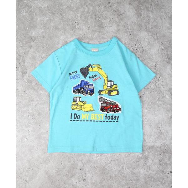 ディラッシュ　DILASH　働く車 半袖Tシャツ  (90・100・110・120・130・140) 子ども服　キッズ　小学生　男の子　綿100　くるま　ショベルカー　ダンプカー | DILASH | 03