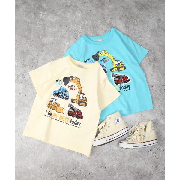 ディラッシュ　DILASH　働く車 半袖Tシャツ  (90・100・110・120・130・140) 子ども服　キッズ　小学生　男の子　綿100　くるま　ショベルカー　ダンプカー | DILASH | 04