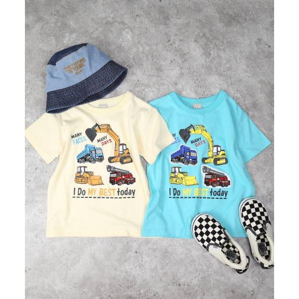 ディラッシュ　DILASH　働く車 半袖Tシャツ  (90・100・110・120・130・140) 子ども服　キッズ　小学生　男の子　綿100　くるま　ショベルカー　ダンプカー | DILASH | 05