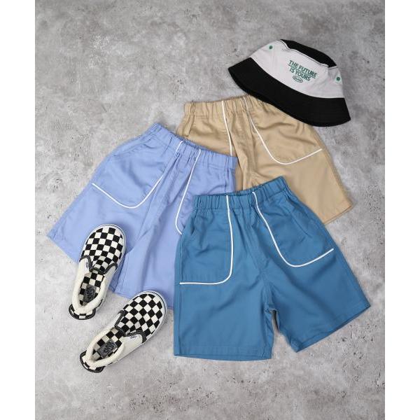 ディラッシュ　DILASH　TCツイル　パンツ　ハーフパンツ (110・120・130・140） ズボン　キッズ　小学生　男の子　ターコイズブルー　ブルー　ベージュ | DILASH | 07