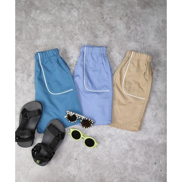 ●50％OFFセール●ディラッシュ　DILASH　TCツイル　パンツ　ハーフパンツ (150・160） ズボン　ジュニア　小学生　中学生　男の子　ターコイズブルー　ブルー　 | DILASH | 08