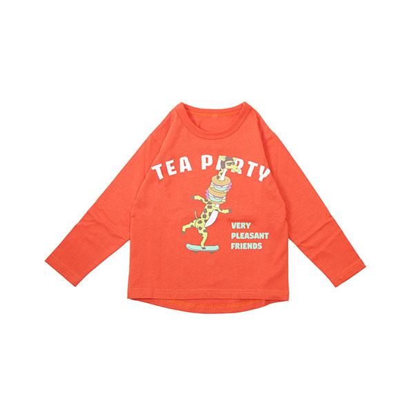 ●50％OFFセール●ディラッシュ　DILASH　きりん スケボー プリント 長袖Tシャツ ロンT(90・100・110・120)男の子 女の子  長袖 シンプル | DILASH | 01