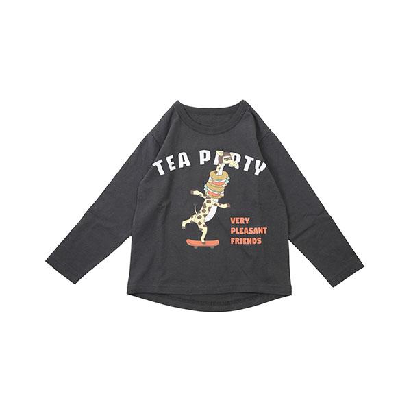 ●50％OFFセール●ディラッシュ　DILASH　きりん スケボー プリント 長袖Tシャツ ロンT(90・100・110・120)男の子 女の子  長袖 シンプル | DILASH | 02