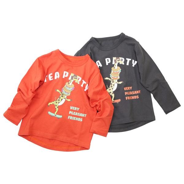 ●50％OFFセール●ディラッシュ　DILASH　きりん スケボー プリント 長袖Tシャツ ロンT(90・100・110・120)男の子 女の子  長袖 シンプル | DILASH | 04