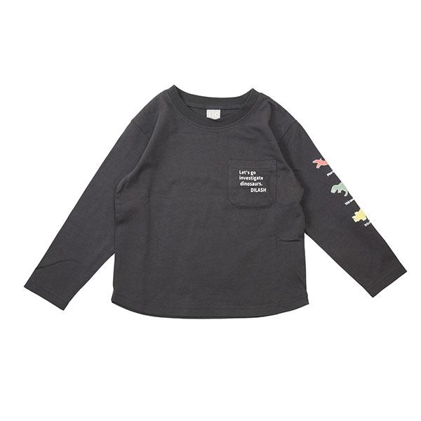 ●50％OFFセール●ディラッシュ　DILASH 恐竜長袖Tシャツ(90・100・110・120)　男の子　ロンT　ティラノサウルス　トリケラトプス　プテラノドン | DILASH | 01