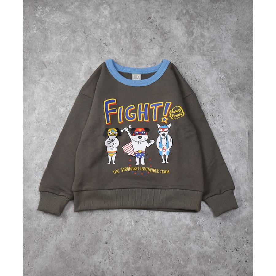 ●50％OFFセール●  ディラッシュ DILASH ヒーロー犬プリントトレーナー（裏毛） ( 90 100 110 120 ) 長袖 男の子 女の子 キッズ ジュニア アウトレット | DILASH | 01