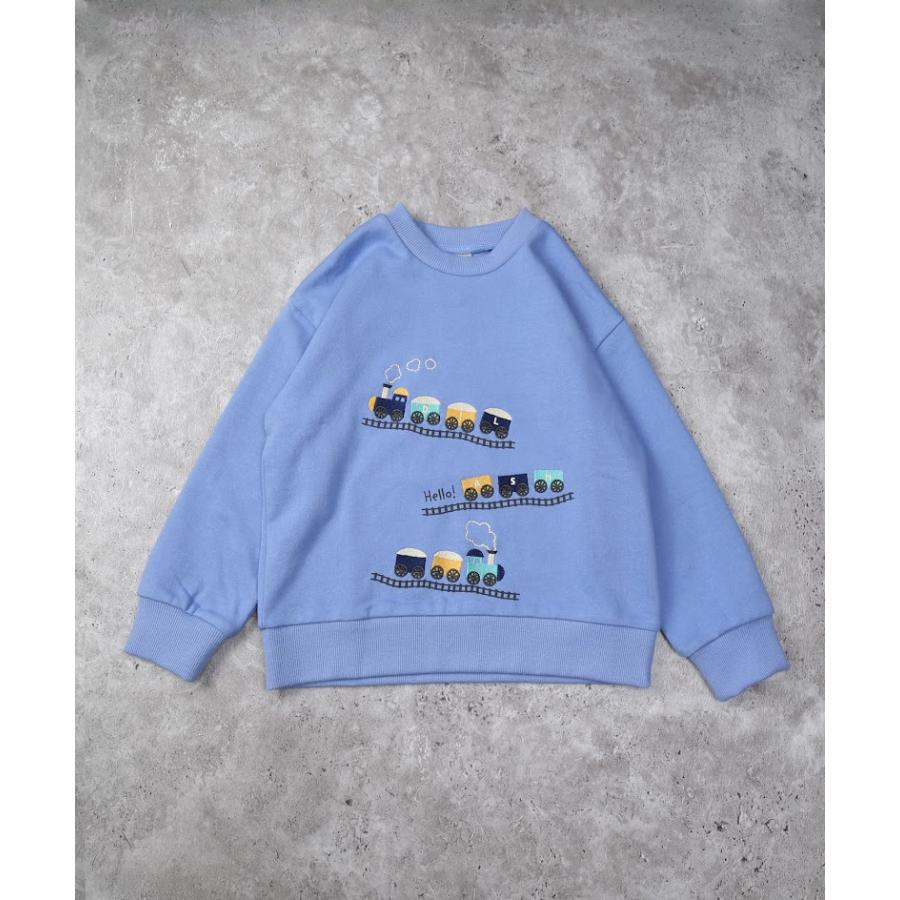 ●50％OFFセール●  ディラッシュ DILASH Hello！トレインプリントトレーナー ( 90 100 110 120 ) 長袖 男の子 女の子 キッズ ジュニア アウトレット | DILASH | 01