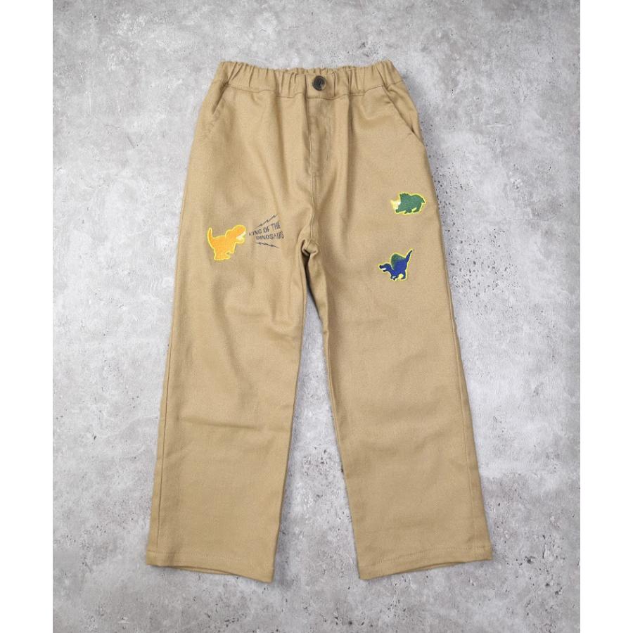 ●50％OFFセール●  ディラッシュ DILASH 恐竜刺繍パンツ ( 90 100 110 120 ) パンツ 長ズボン 男の子 女の子 キッズ ジュニア アウトレット | DILASH | 01