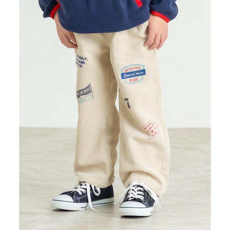 ●50％OFFセール●  ディラッシュ DILASH 太コーデュロイプリントパンツ ( 90 100 110 120 130 140 ) パンツ 長ズボン 男の子 女の子 アウトレット | DILASH | 12