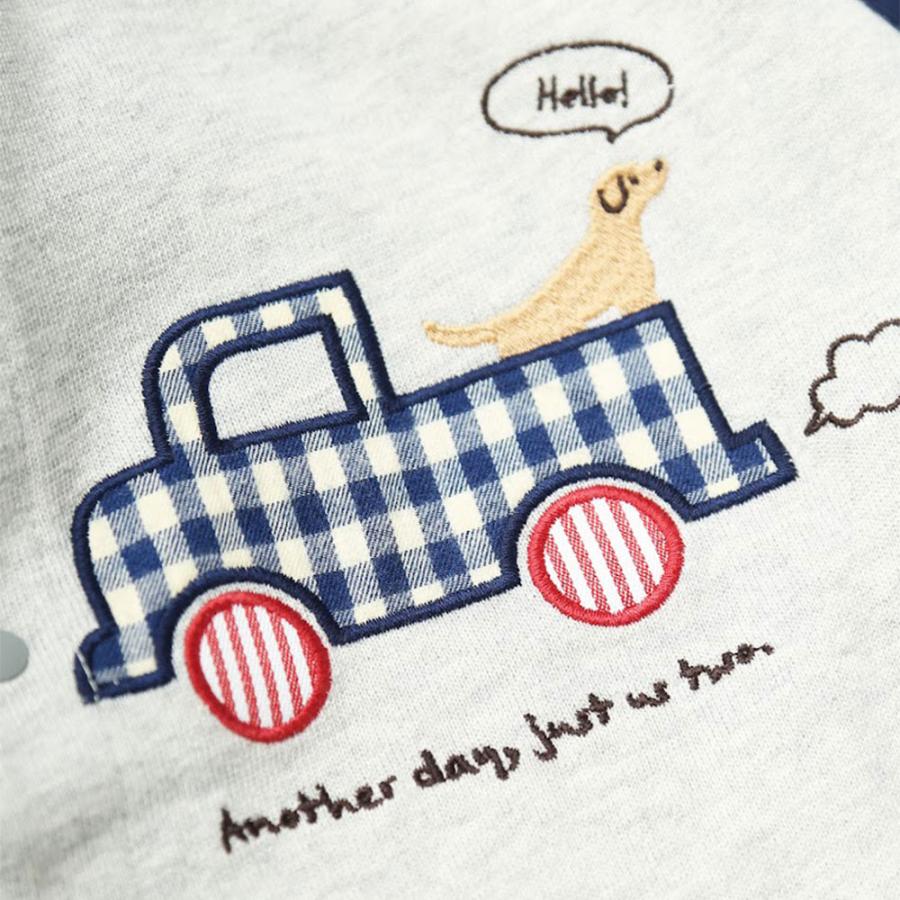 ディラッシュ DILASH チェック くるま刺繍 長袖 カバーオール (  70 80  )  ベビー 赤ちゃん プレゼント お揃い おでかけ ロンパース カジュアル 男の子 | DILASH | 08